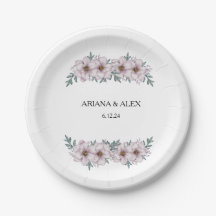 Eukalyptus-Hochzeitspapier-Teller