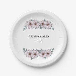 Eukalyptus-Hochzeitspapier-Teller Pappteller