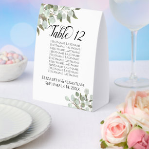 Eukalyptus-Hochzeitsskalender Tischaufsteller