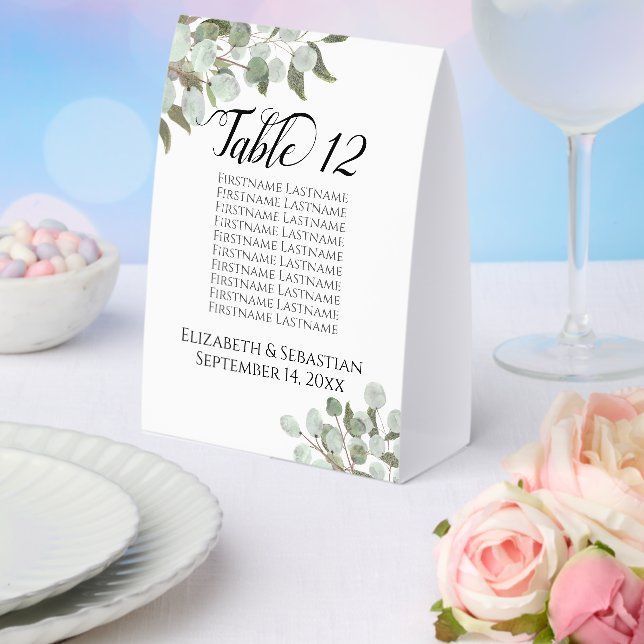 Eukalyptus-Hochzeitsskalender Tischaufsteller (In Situ (Hochzeit))