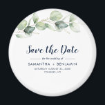 Eukalyptus-Hochzeitsstichtag für Wasserfarben spei Magnet<br><div class="desc">Die niedliche Botanische Eukalyptus-WasserfarbenWedding bewahrt den Dattelmagneten,  der für Ihre Gäste ein perfekter Sake ist und jahrelang geschätzt wird</div>