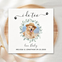 Eukalyptus I do to Custom Pet Foto Hund Hochzeit