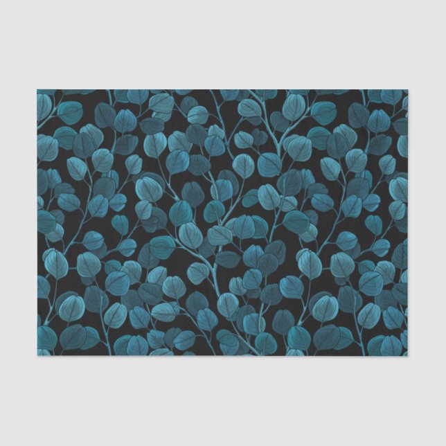 Eukalyptus in blau seidenpapier (Vorderseite)