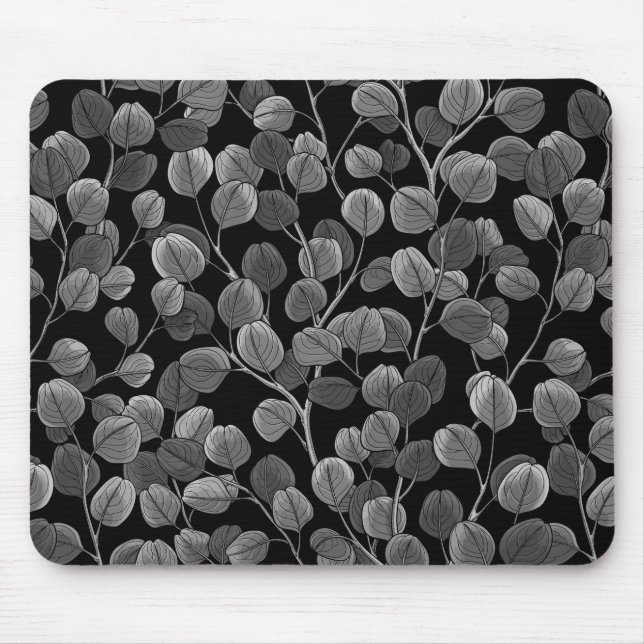 Eukalyptus in Grau Mousepad (Vorne)