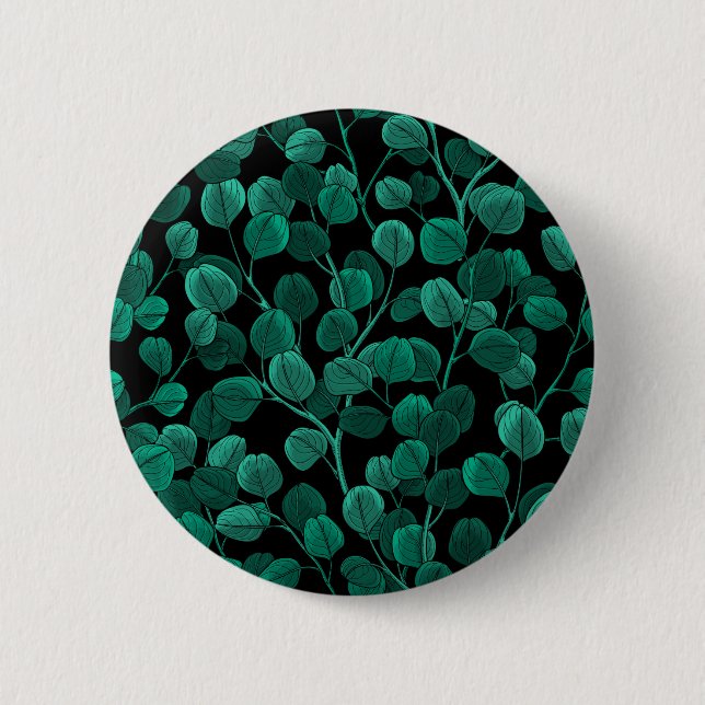 Eukalyptus in schwarz button (Vorderseite)