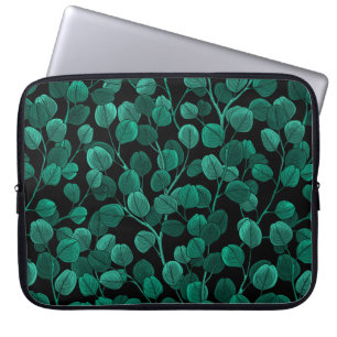 Eukalyptus in schwarz laptopschutzhülle