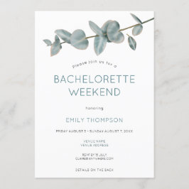 Eukalyptus Itinerary Junggeselinnen-Abschied Weeke Einladung