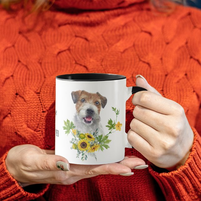 Eukalyptus-Jack Sunflower Russell Terrier Tasse (Von Creator hochgeladen)