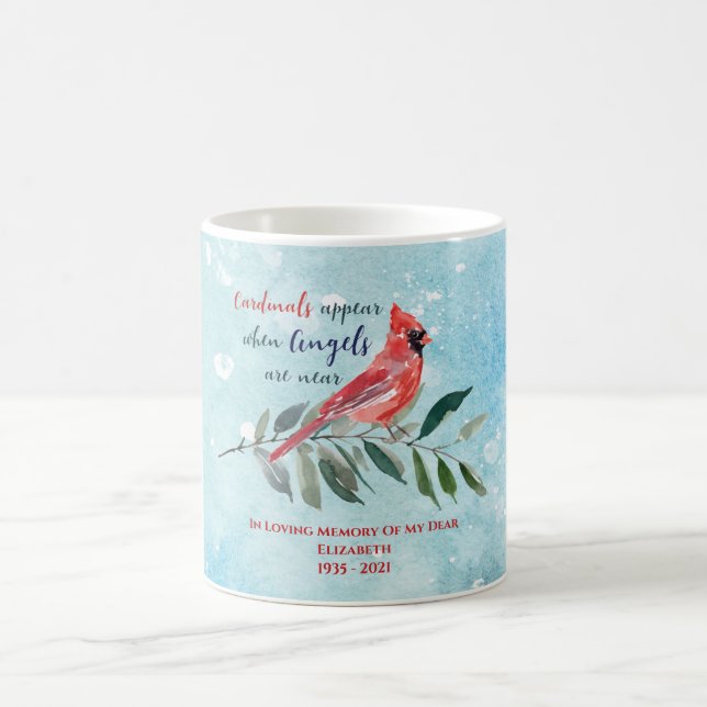 Eukalyptus Kardinals Weihnachtsfeiertage Kaffeetasse (Mittel)
