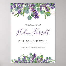 Eukalyptus Lavender Blume Brautparty Poster