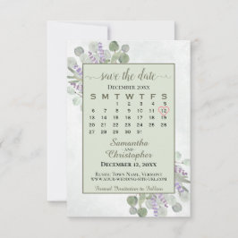 Eukalyptus lavender Calendar Grüne Hochzeit Save The Date