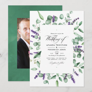Eukalyptus Lavender Greenery Wedding Einladung