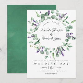 Eukalyptus Lavender Greenery Wedding Einladung
