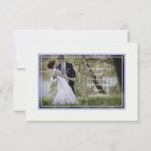 Eukalyptus & Lavender Watercolor Wedding Foto Dankeskarte