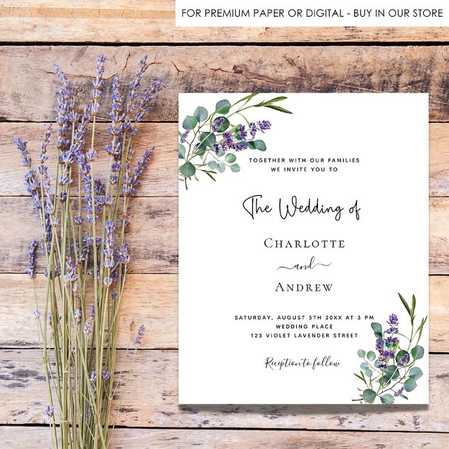 Eukalyptus lavender wedding budget flyer (Von Creator hochgeladen)