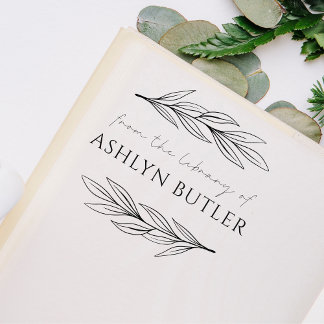 Eukalyptus Lead Personal Library Book Briefmarke Gummistempel