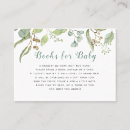 Eukalyptus Leaf Foliage Books für Baby Visitenkarte