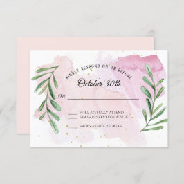 Eukalyptus Leaf Gold Rustikale UAWG Einladung