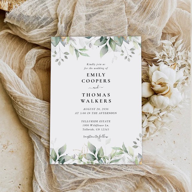 Eukalyptus Leaf Greenerity Einladung Hochzeit (Von Creator hochgeladen)