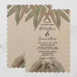 Eukalyptus-Leaf-Hochzeitseinladungen Einladung