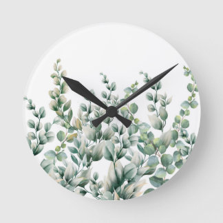 Eukalyptus-Leaf Runde Wanduhr