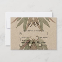 Eukalyptus Leaf Wedding RSVP Cards Karte