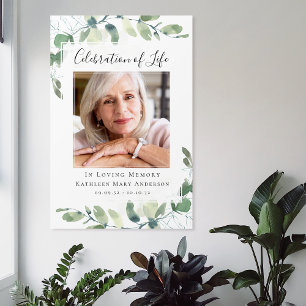 Eukalyptus Lebensfeier Foto Willkommensschild Poster