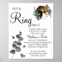 Eukalyptus Leg ein Ring-Brautparty-Spielzeichen
