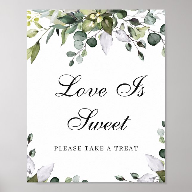 Eukalyptus-Liebe ist süß und liebt Poster-Zeichen Poster (Vorne)