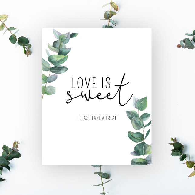 Eukalyptus - Liebe ist süß und nimmt ein Leckerei- Poster (Von Creator hochgeladen)