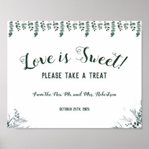 Eukalyptus Liebe ist Süße Brautparty Hochzeit Poster