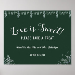 Eukalyptus-Liebe ist süße Brautparty-Hochzeit Poster