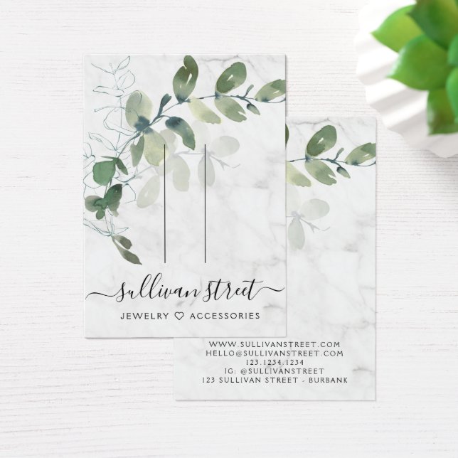 Eukalyptus Marble Hair Clip Juwelier Display Card (Schreibtisch)