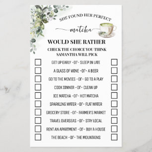 Eukalyptus-Matcha-"Would She Rather"-Duschspiel Flyer