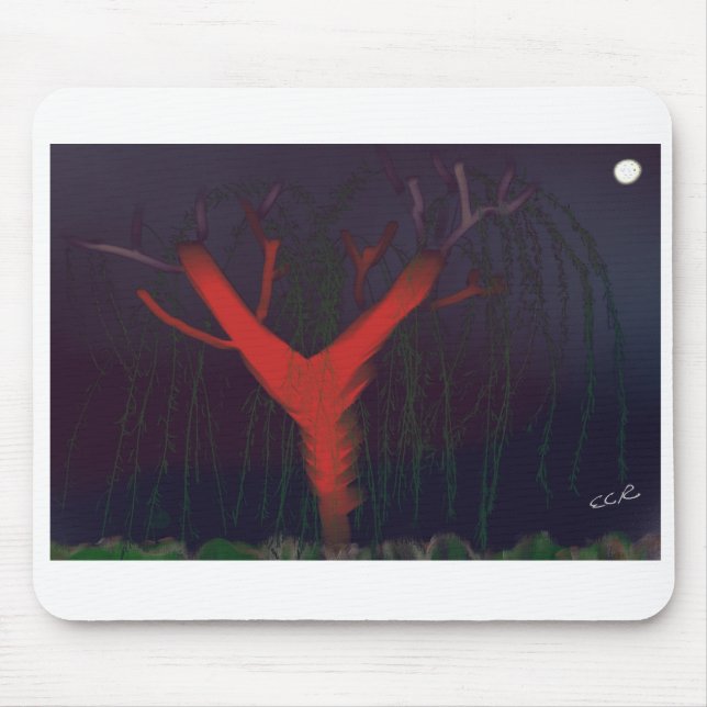 Eukalyptus-Mitternacht-Mauspad. Impressionistische Mousepad (Vorne)