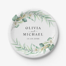Eukalyptus Moderne Hochzeit Pappteller