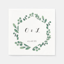 Eukalyptus Moderne Kalligraphie Monogram Wedding