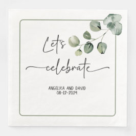 Eukalyptus moderner Celebrate-Name des lassend Serviette