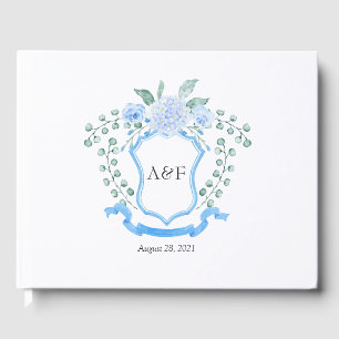 Eukalyptus Monogram Wappen Hochzeitsskalender Wapp Gästebuch