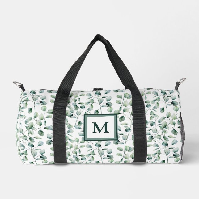 Eukalyptus-Muster Duffle Bag (Vorderseite)
