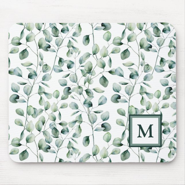 Eukalyptus-Muster Mousepad (Vorne)