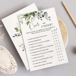 Eukalyptus Name dieser Liebe Song Bridal Game Card Einladung