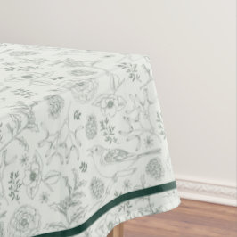 Eukalyptus Natural Christmas & Emerald Border Tabl Tischdecke