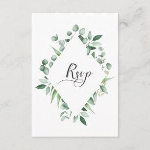 Eukalyptus-NeidWatercolor UAWG RSVP Karte