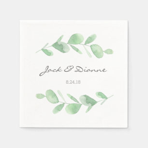 Eukalyptus Personalisiert Wedding Napkin Serviette