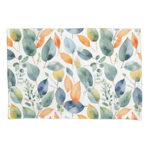 Eukalyptus-Pflanze Grüner Orange 350 Aquarell Kissenbezug