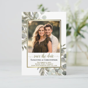 Eukalyptus & Pine Foto Hochzeit im Wasser Save The Date