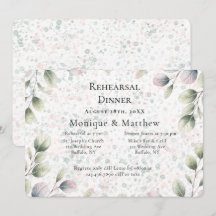 Eukalyptus Pink Blush Hochzeitsprobe-Dinnerparty