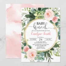 Eukalyptus Pink Gold Brunch Baby Shower Girl