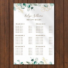 Eukalyptus Price List Poster